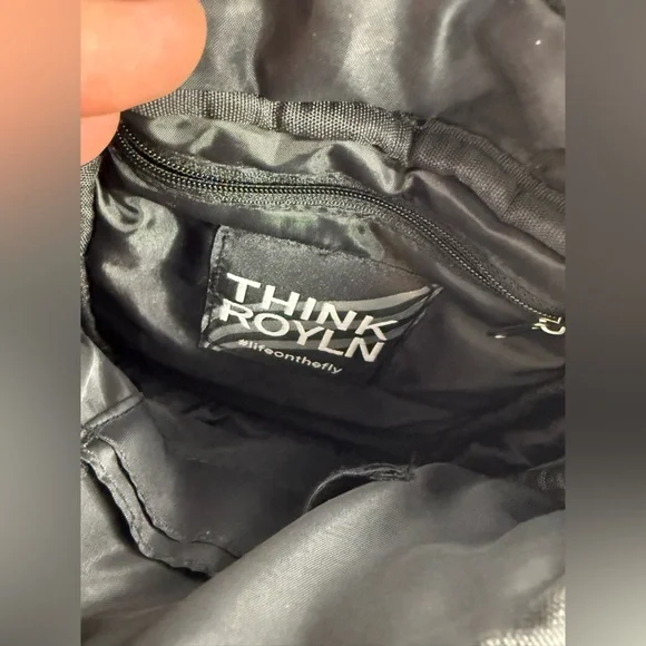 THINK ROYLN Black Quilted Bag with Camouflage Strap - Picture 4 of 9